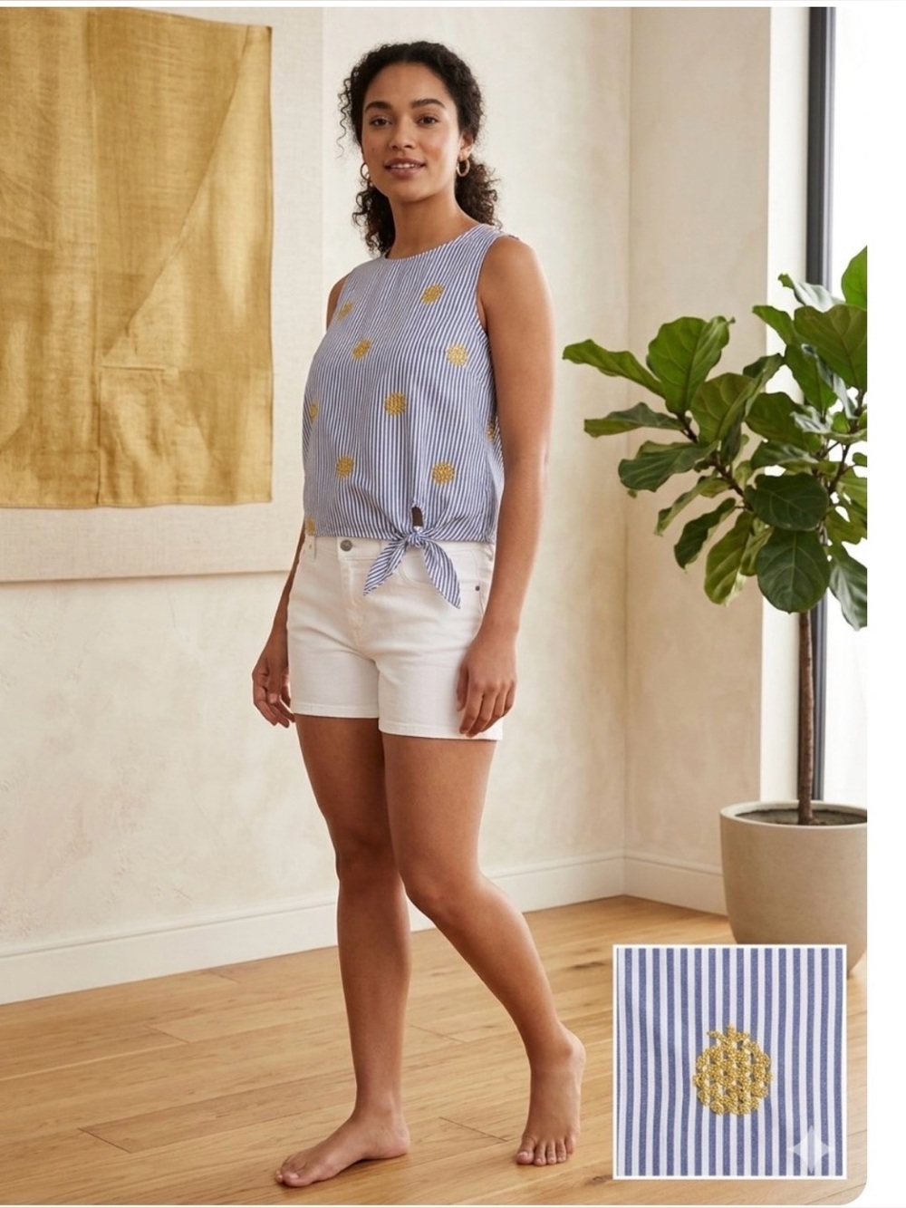 J Crew Pinapple Crest Crop Top Size 16